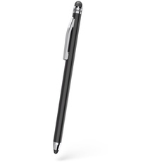 Hama Touchscreen Stift (Eingabestift, Tablet Stift für alle Tablets, Stylus Pen, für Android/iOs, Handy Stift, Tablet Stift, für kapazitiven Touch Display, superdünn, Touchpen, Pen, mit Clip) schwarz