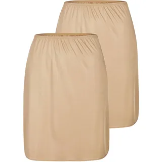 Nina Von C. Unterrock "2er Pack Halbrock Länge 50 cm Elegance", caramel