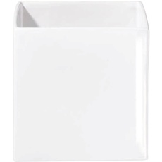 Bild ASA Quadro Übertopf, Keramik, weiß, 18x18x18 cm