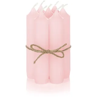 Nordstern Stabkerzen Rosa 6er Pack - Kleine Kerzen für Kerzenhalter, Adventskranz oder als Baumkerze - Ideale Tisch Deko für Hochzeit oder Weihnachten - 11 x 2,2 cm