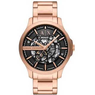 Armani Exchange Watch for Men, Automatic Movement and 46mm Case Size with Stainless Steel, Leather or Silicone Strap