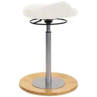Mayer Sitzmöbel Pendelhocker mit ergonomisch geformtem Komfortsitz »1101«, Polarweiß, 1101_N_30582