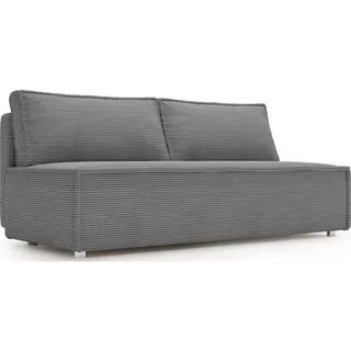 WFL GROUP Schlafsofa Diana mit Bettkasten 3-Sitzer Grau