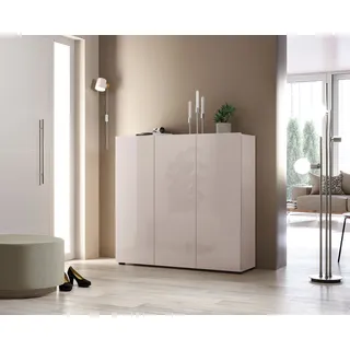 Home Affaire Mister Schuhregal 120 x 115 x 34 cm hochglanz lackiert / beige