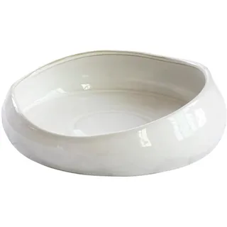 LOUIE SILNA 21 Cm Keramik-SalatschüSsel, Obstschale, KüChenobstkorb Oder Brotkorb. SpüLmaschinen- Und Mikrowellengeeignet. (Weiß)