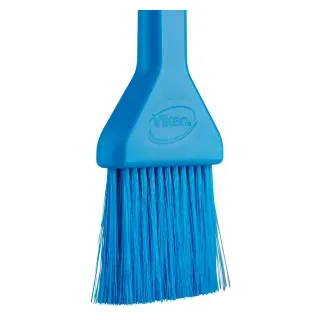 Vikan Lebensmittelpinsel, 50 mm, weich, Backpinsel mit dünnen und weichen Borsten, Farbe: blau