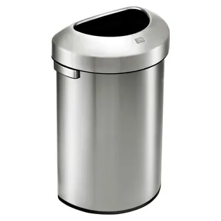 EKO - Urban Halbrund Abfalleimer 80 Liter - Stainless steel   - Matt Edelstahl - Silber