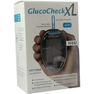 aktivmed GlucoCheck XL Blutzuckermessgerät Set mmol/l 1 St