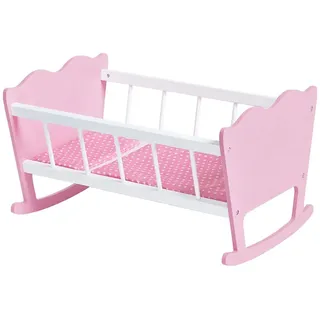 Pinolino Puppenwiege Jasmin, inkl. Bettzeug kleine Herzen, - weiß,