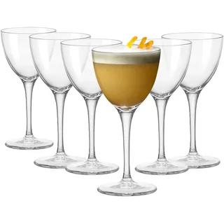 Bormioli Rocco 91281 Novecento Nick&Nora Set aus 6 Gläsern, Glas, Cl15,5