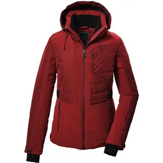 KILLTEC Damen Skijacke/Funktionsjacke in Daunenoptik mit abzippbarer Kapuze und Schneefang KSW 309 WMN SKI QLTD JCKT, rot, 44, 42037-000