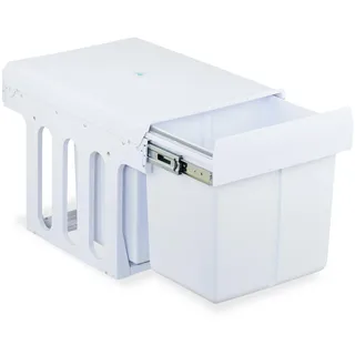 Relaxdays Einbaumülleimer 15 l Weiß
