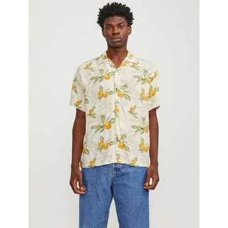 JACK & JONES Hawaiihemd »JORLUKE TAMPA AOP SHIRT SS SN«, beige