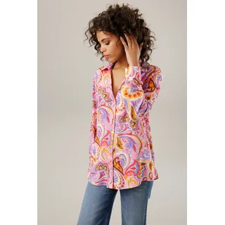 Aniston CASUAL Hemdbluse graphische Paisley-Muster - jedes Teil ein Unikat, bunt