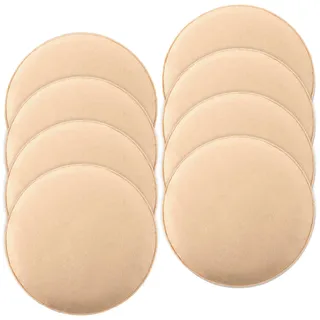 APACALI 8 Stück rutschfeste Filz Sitzkissen rund, 35cm Stuhlkissen mit Antirutsch-Noppen für alle Arten von Stühlen, für drinnen und draußen, Beige