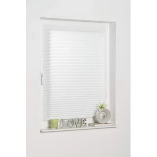 K-HOME K-Home® Klebe-Plissee weiß Lichtschutz B25 x H130 cm