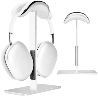 FARWAYVIEW Kopfhörerständer für AirPods Max 2 & 1 mit Schlafmodus Ständer | Alu-Stange & kratzfestes ABS, Stabiler Tischständer (Silber)