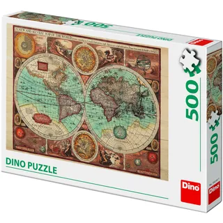 DINO Puzzle Weltkarte 1626, 500 Teile