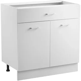Vevor Unterschrank Küchenschrank mit Schubladen 80 x 47,5 x 81,6 cm Weiß