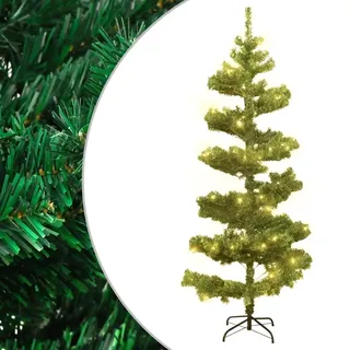 Best Möbel Spiral-Weihnachtsbaum mit Beleuchtung und Ständer Grün 150 cm CHY4807656 - Grün