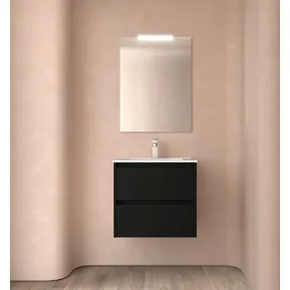 Salgar Noja Komplett-Set 600 2 Schubladen Black Satin