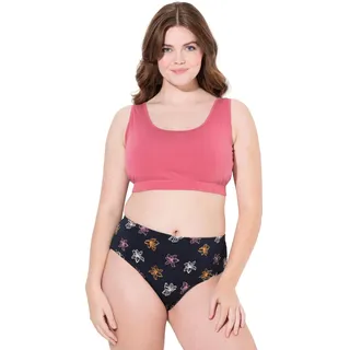 Ulla Popken Damen große Größen Übergrößen Plus Size Bustier, breite Träger, Biobaumwolle