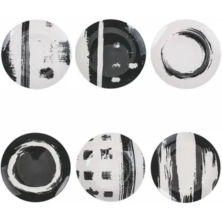 Villa d'Este Home Tivoli 1996 The Black Mood Obstteller aus Porzellan, 6 Stück