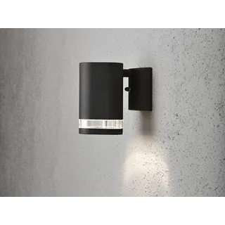 LED Außenwandleuchte Downlight Fassadenbeleuchtung, Außenleuchte 13cm, Schwarz - Schwarz