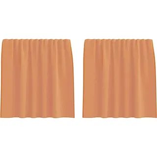 vidaXL Voile Vorhänge mit Stangentaschen 2 Stk. Terrakotta - Braun