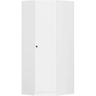 Eckkleiderschrank RAUCH "Kleiderschrank Schrank Garderobe Ankleide Eckschrank YLVA", weiß, B:85cm H:197cm T:72cm, Holzwerkstoff, Schränke, Eckkleiderschrank, skandinavischer Style mit Rahmenfront und Knopfgriff MADE IN GERMANY