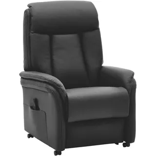Valdera Fernsehsessel , Schwarz , Kunststoff , Echtleder , Rindleder , 74x107x84 cm , Goldenes M , Lederauswahl, Stoffauswahl, Relaxfunktion, Aufstehhilfe , Wohnzimmer, Sessel, Ledersessel
