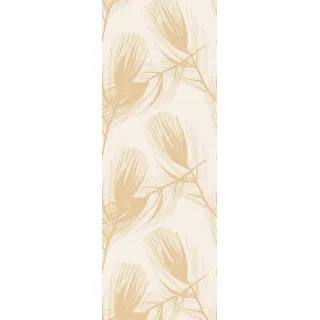 queence Vinyltapete »Ethi« Motiv   bedruckt   botanisch   floral   gemustert   natürlich glatt 90x250cm, selbstklebend, kinderleichte Anbringung,, Sticker, gelb