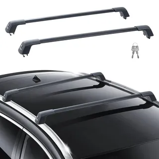 Vevor Dachträger Universal Dachgepäckträger Alu Querträger 90 kg Tragkraft, passend für erhöhte Seitenschiene mit Lücke, passend Innenabstand des Dachbalkens 104-110 cm
