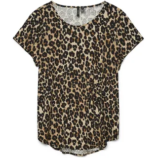 VERO MODA Damen Vmbella Ss AOP WVN Ga Top, Tigers Eye/AOP:Verena Leo, Large