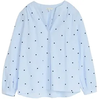 Tom Tailor Bluse mit All-Over Print Blau 44
