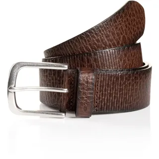 Ledergürtel TOM TAILOR "TTROY", Herren, Gr. 90, braun (dunkelbraun), Rindsleder, Gürtel Ledergürtel, 4 cm breiter Herrengürtel, ideal zu Jeans und Chino, bis Gr. 120