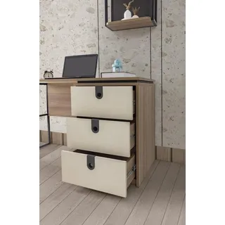 aea Schreibtisch Creme / Schwarz