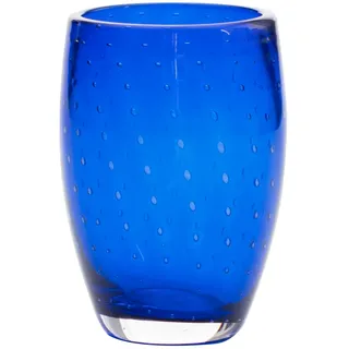 Zafferano Bolicante nach alter Tradition handgefertigtes Glas imit Luftblasen Optik, Set mit 6 Stück (Blau)