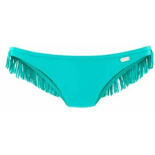 Buffalo Bikini-Hose »Happy« in knapper Brasilien-Form mit Fransen Buffalo blau