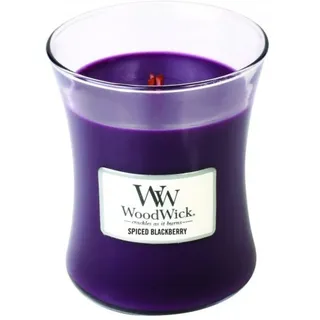 Woodwick Spiced Blackberry Duftkerze 275 g lila