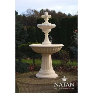 Zierbrunnen Springbrunnen 171cm Skulptur Brunnen Deko Garten Fontaine Teich Neu - Weiß