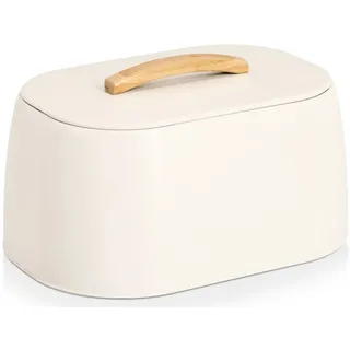 Zeller Brotkasten Holz Metall Creme