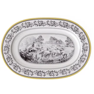 Villeroy & Boch Platte oval Audun Ferme 34 x 23,5 x 1,8 cm bunt", bunt,