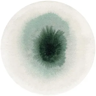 Louis De Poortere Teppich Green Day Meditation Drop 240/240 cm , Grün , Textil , Abstrakt , Rund , 240x240 cm , Oeko-Tex® Standard 100 , antistatisch, pflegeleicht, rutschfeste Unterfläche, für Fußbodenheizung geeignet, UV-beständig, waschbar , Teppiche und Böden, Teppiche