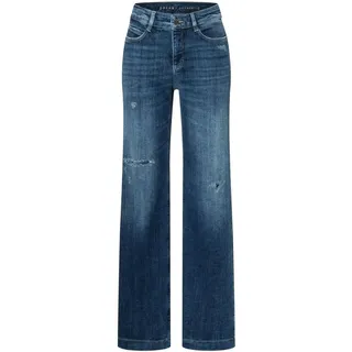 MAC Dream Wide Leg Jeans in Cobalt Authentic Waschung-D40 / L30