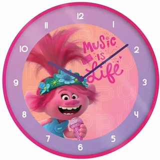 Trolls Musik ist Leben Wanduhr