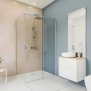 Breuer Duschrückwand Aluminium Hochglanzdekor 150 cm x 255 cm Sandstein Beige