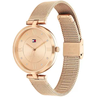 Tommy Hilfiger Ella 34 Mm Damenuhr - Rose Gold / Rose Gold / Mineral - One Size