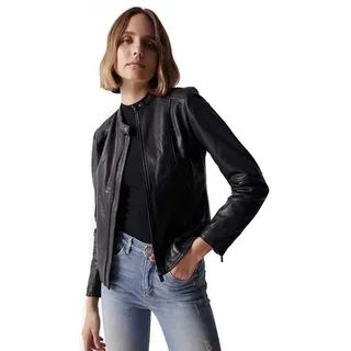 Salsa Jeans Basic Lederjacke - Black - S