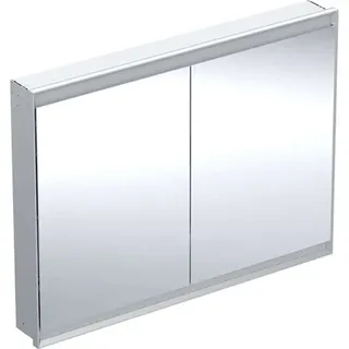 Geberit ONE Spiegelschrank mit ComfortLight, 2 Türen, Unterputzmontage, 120x90x15cm, 505.805.00.1, Farbe: Aluminium eloxiert